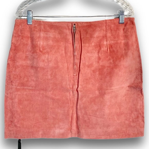 Free People, BLANKNYC, El Dorado Skirt, Dusty Coral, Leather, Mini Skirt, Siz 31 - Picture 6 of 8